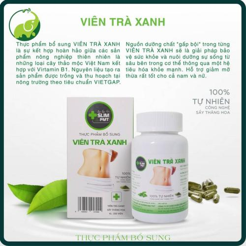 Viên trà xanh (Hộp 200 viên)