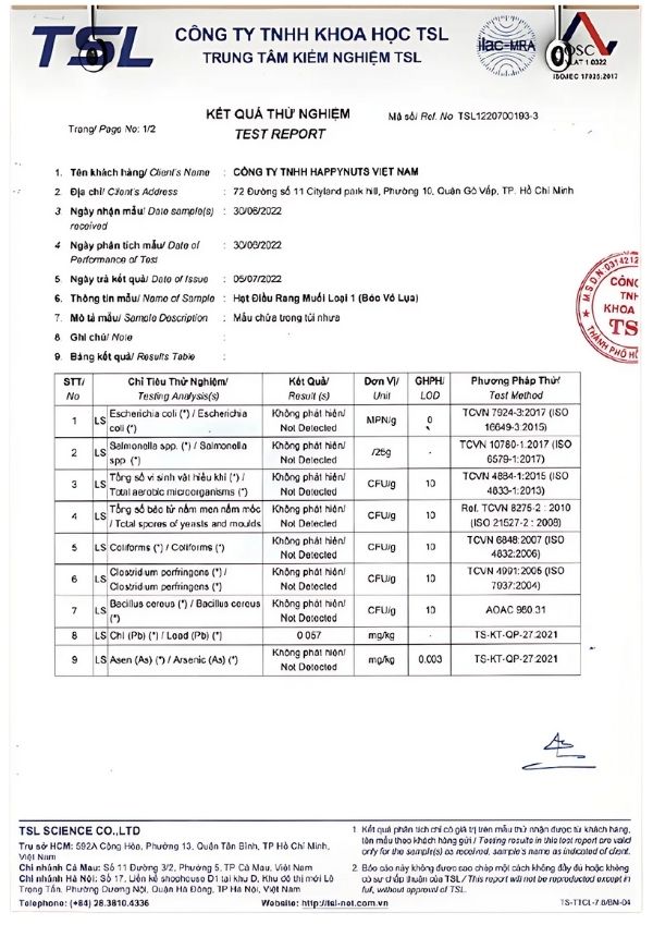 4. Giấy chứng nhận Quốc tế EFC