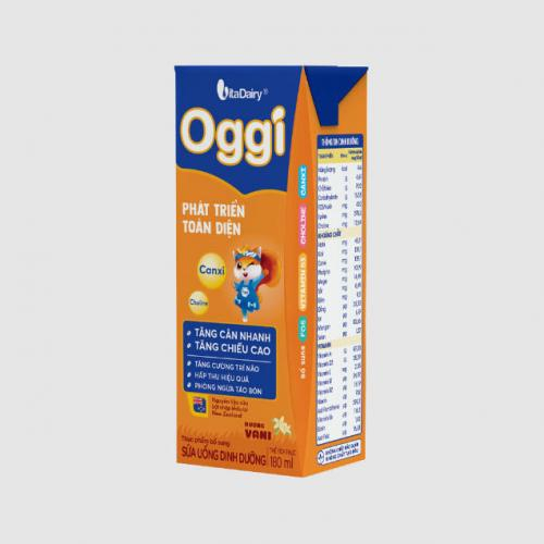 Sữa uống dinh dưỡng Oggi Phát triển toàn diện Hộp 180ml (Thùng 48 Hộp)