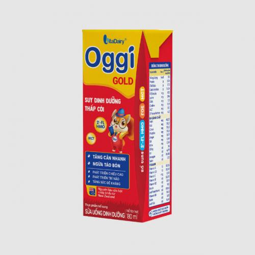 Sữa Bột Pha Sẵn Oggi Gold Hộp 180ml (Thùng 48 Hộp)